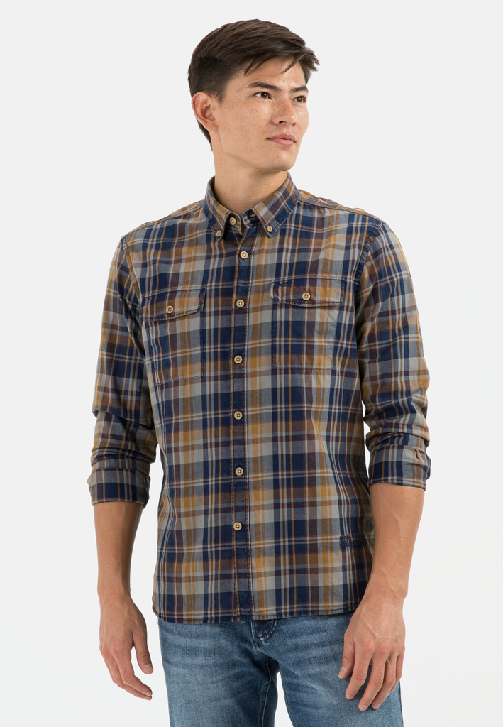 Сорочка з довгим рукавом Camel Active Longsleeve Shirt 409119-8S19-55 Сірий, жовтий