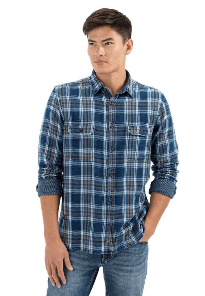 Сорочка з довгим рукавом Camel Active Longsleeve Shirt 409132-8S22-47 Темно-синій