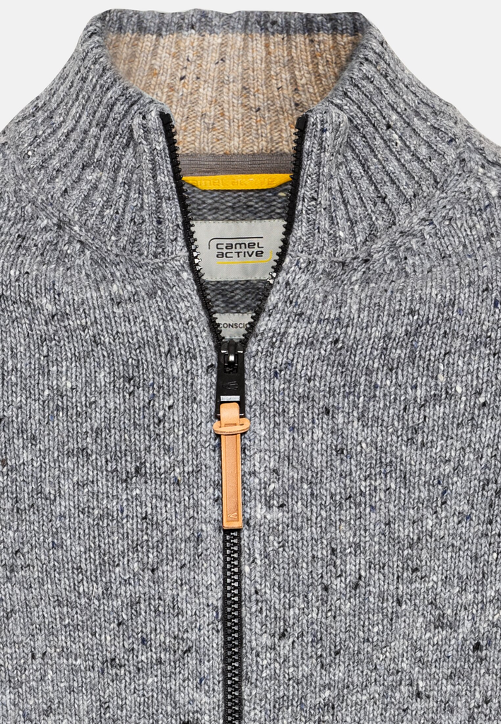 Кардиган Camel Active Knit 1/1 Jacket 409525-8K37-06 Сірий