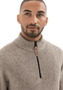 Светр Camel Active Knit 1/1 Troyer 409585-8K06-19 Сіро-бежевий