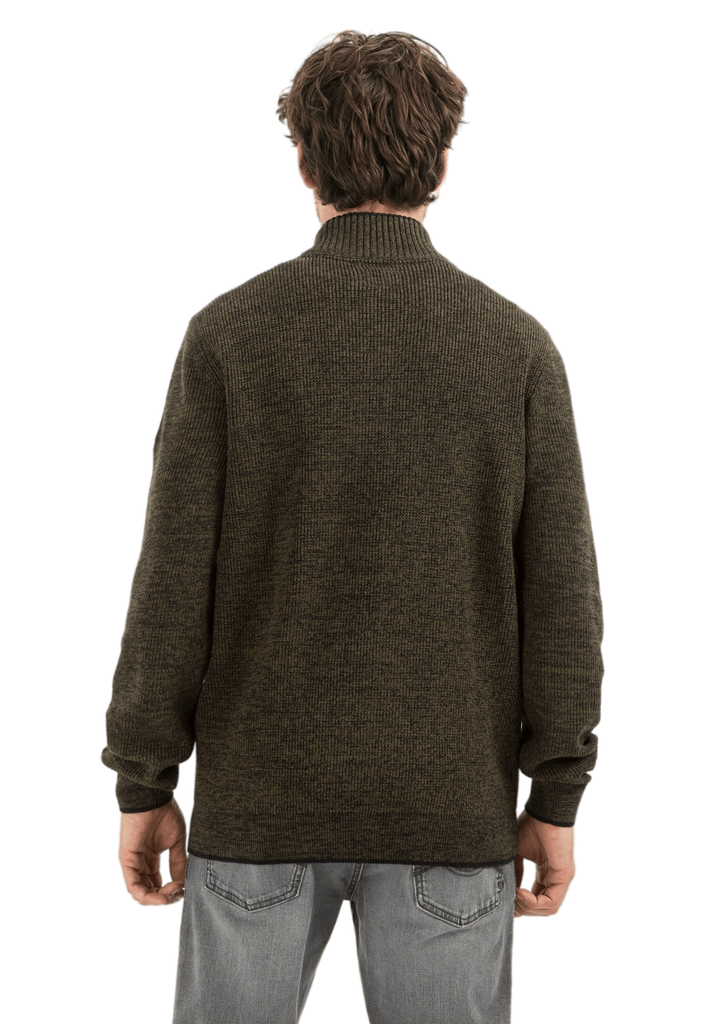 Светр Camel Active Knit 1/1 Troyer 409585-8K06-93 Темно-оливковий