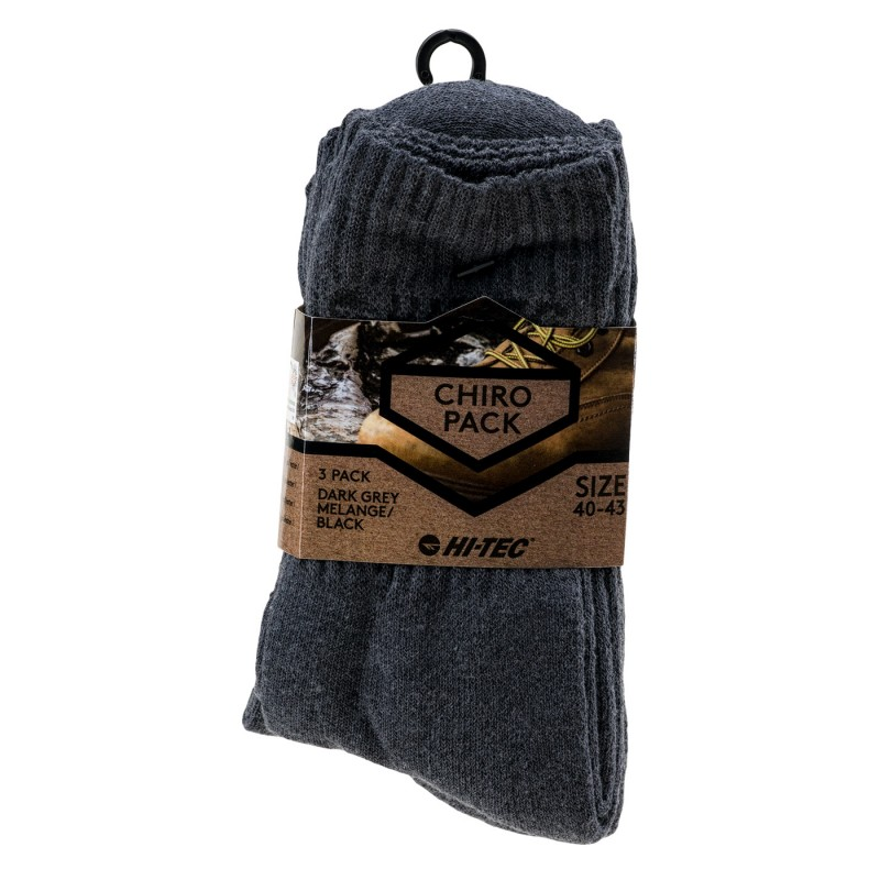 Шкарпетки HI-TEC CHIRO PACK-DK GREY MELANGE/BLK Сірий, чорний