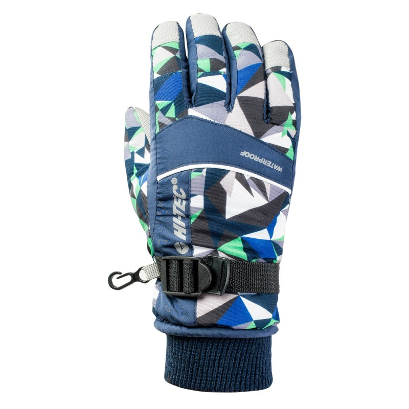 Рукавички гірськолижні HI-TEC HARRI JR-DRESS BLU/SKY/SUL SPR Синій, жовтий