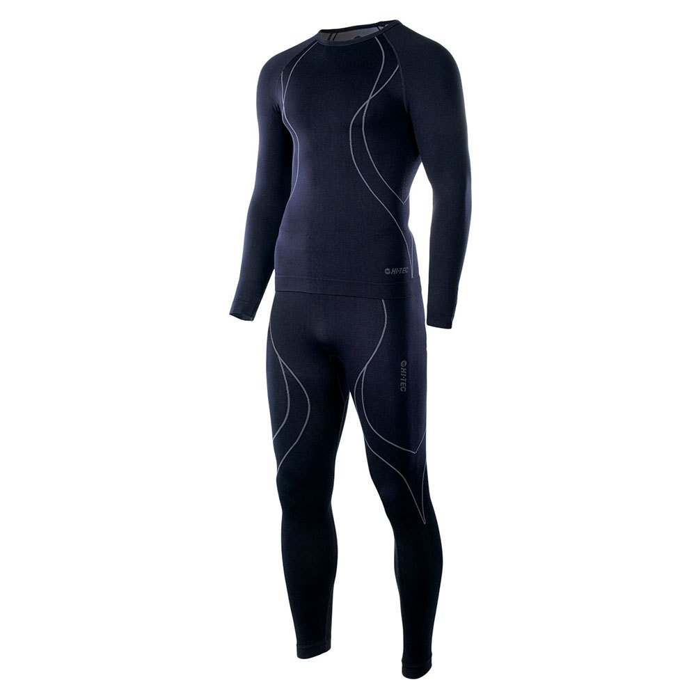 Комплект термобілизни HI-TEC IKAR SET-BLACK/GREY Чорний, сірий