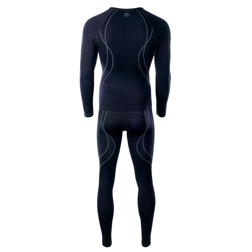 Комплект термобілизни HI-TEC IKAR SET-BLACK/GREY Чорний, сірий