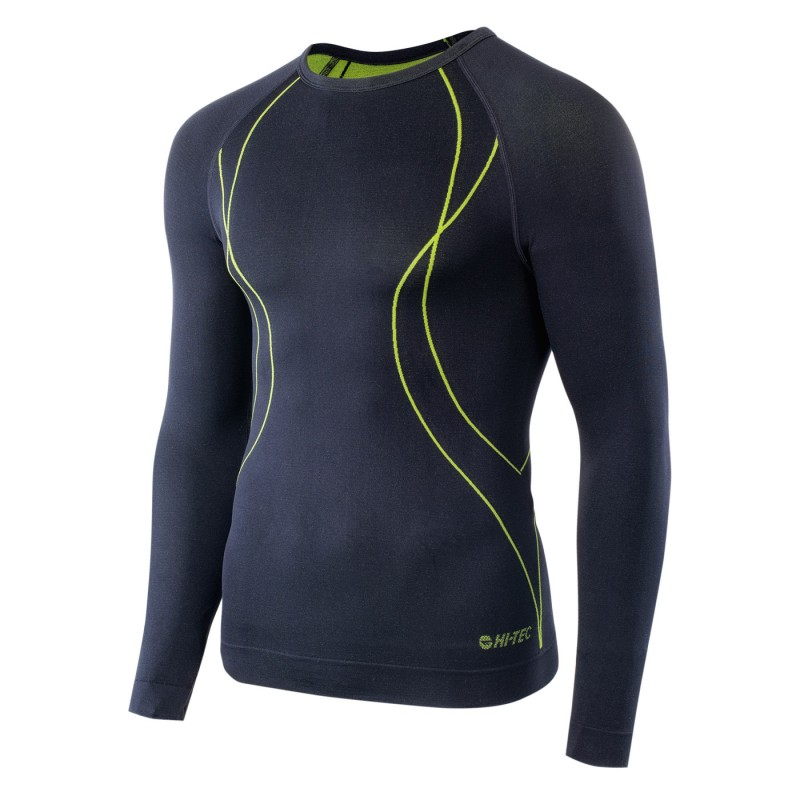 Фуфайка HI-TEC IKAR TOP-BLACK/LIME PUNCH Чорний, лаймовий