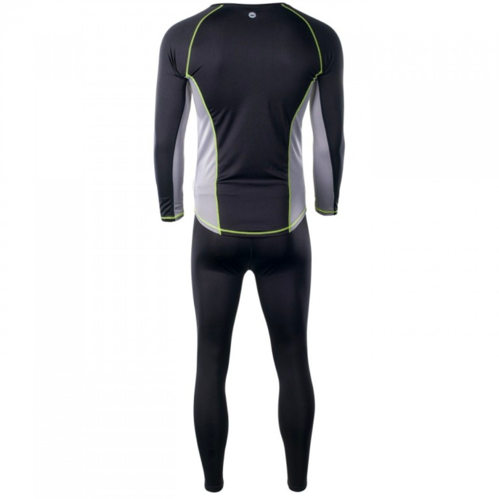 Комплект термобілизни HI-TEC KAMO SET-BLK/FRST GRA/LIM PNCH Чорний, сірий, жовтий