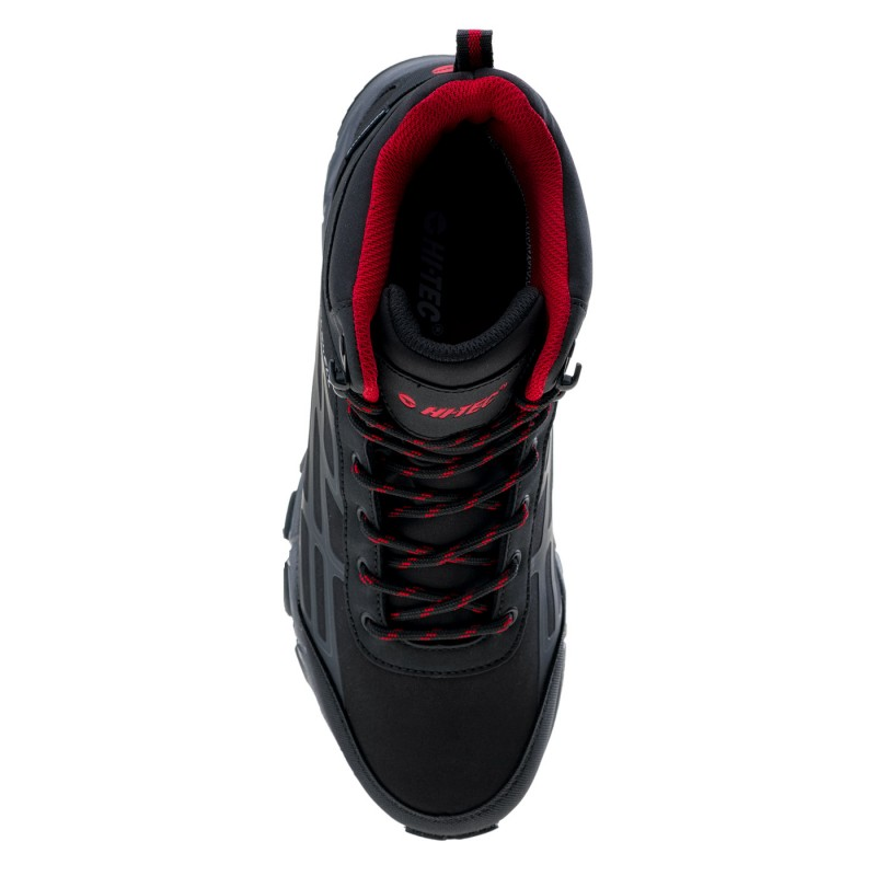 Черевики трекінгові HI-TEC MITOKO MID WP-BLACK/TANGO RED Чорний, червоний