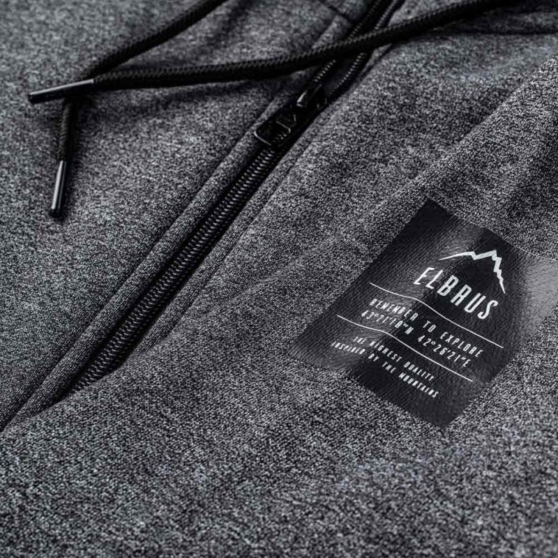 Толстовка ELBRUS CHIANO WOS-DK GREY MELNG/BLK Сірий, чорний