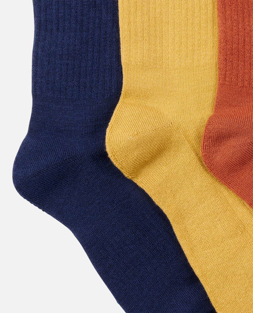 Шкарпетки зима Rip Curl ICONS CREW SOCK 3-PK CSOAO9-291 Синій, жовтий, поморанчевий