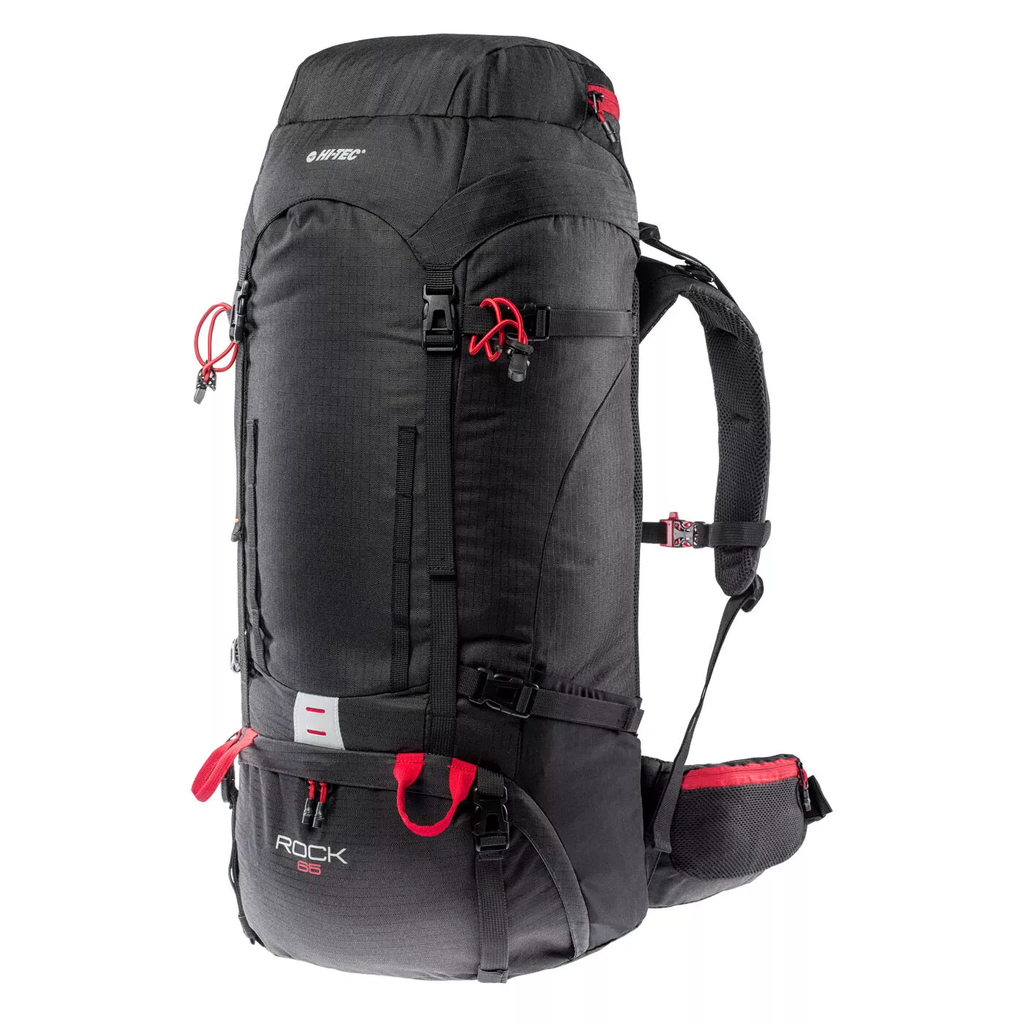 Рюкзак туристичний HI-TEC STONE 65-BLACK/HIGH RISK RED Чорний, червоний