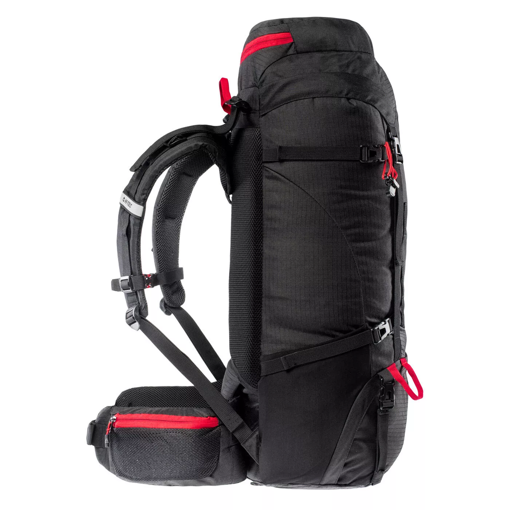 Рюкзак туристичний HI-TEC STONE 65-BLACK/HIGH RISK RED Чорний, червоний