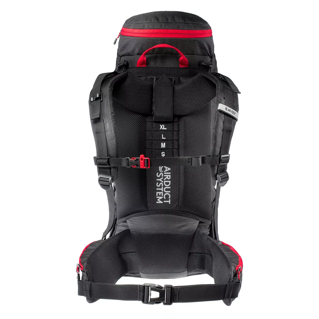 Рюкзак туристичний HI-TEC STONE 65-BLACK/HIGH RISK RED Чорний, червоний