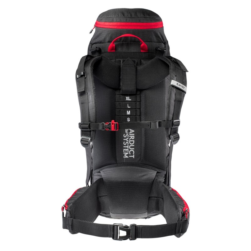 Рюкзак туристичний HI-TEC STONE 75-BLACK/HIGH RISK RED Чорний, червоний