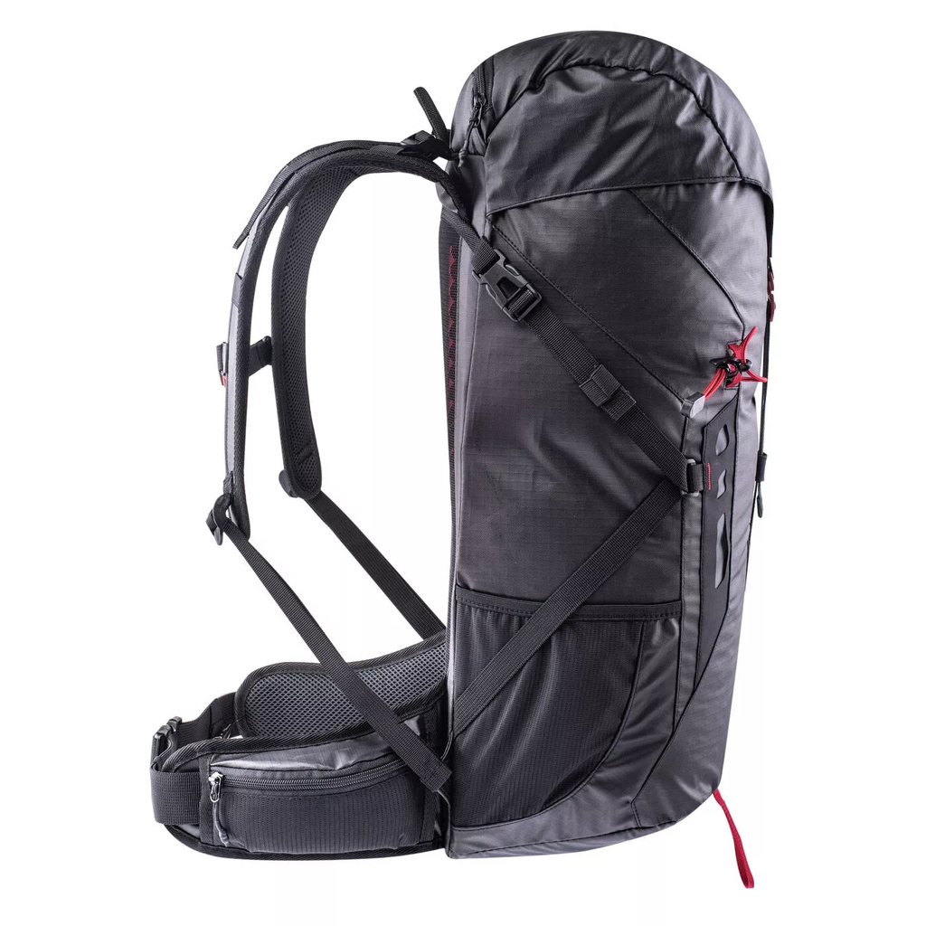 Рюкзак туристичний HI-TEC SUDETES 35-BLACK/SALSA Чорний, червоний