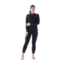 Жіночий комплект термобілизни MARTES ESSENTIALS LADY SIRION SET-BLK/DES FLOWE Чорний, рожевий