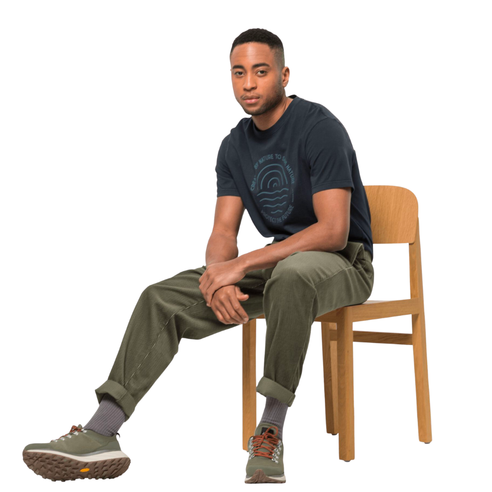 Чоловічі штани Jack Wolfskin NATURE CORDUROY PANTS M 1507561_4550 Сіро-оливковий