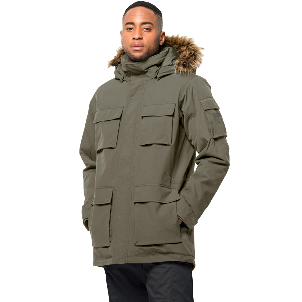Парка чоловіча Jack Wolfskin GLACIER CANYON PARKA 1107674_4550 Сіро-оливковий