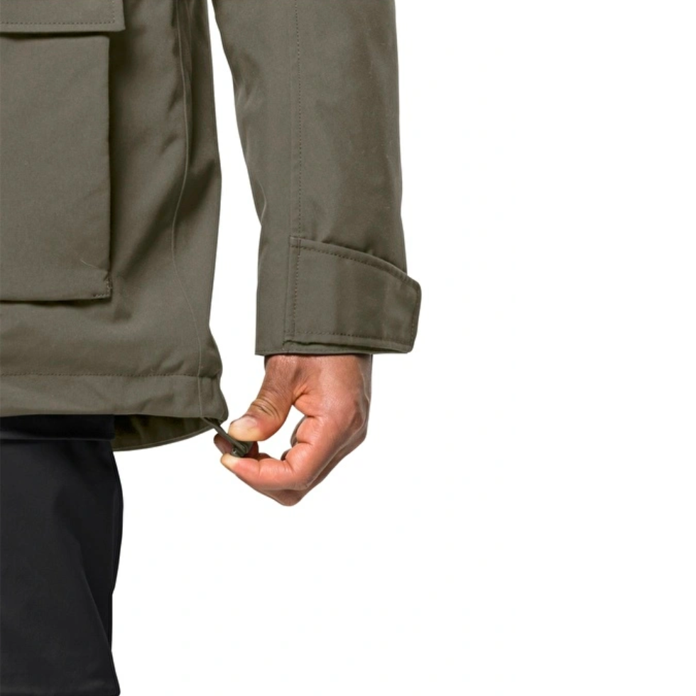 Парка чоловіча Jack Wolfskin GLACIER CANYON PARKA 1107674_4550 Сіро-оливковий