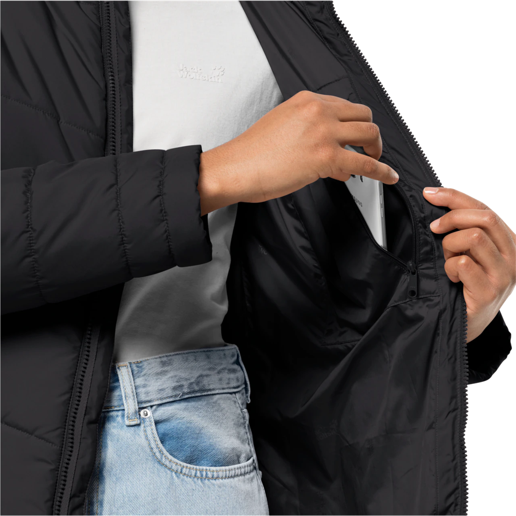 Напівпальто жіноче Jack Wolfskin NORTH YORK COAT W 1205501_6000 Чорний