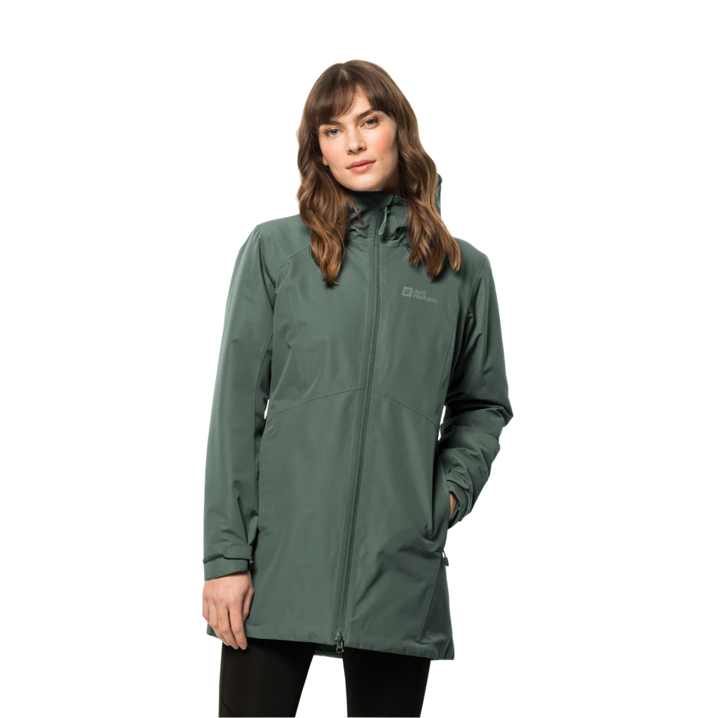 Напівпальто жіноче Jack Wolfskin HEIDELSTEIN INS JKT W 1115681_4311 Сіро-зелений