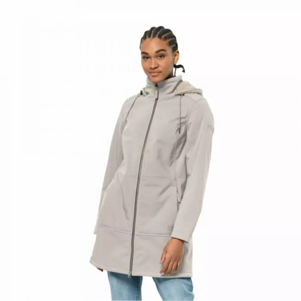 Напівпальто жіноче Jack Wolfskin WINDY VALLEY COAT W 1306711_5062 Світло-сірий