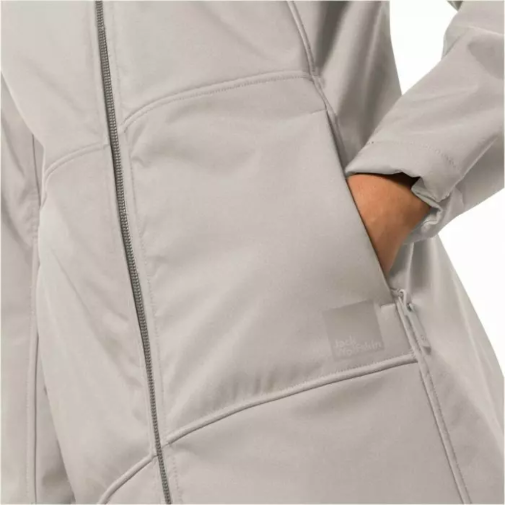 Напівпальто жіноче Jack Wolfskin WINDY VALLEY COAT W 1306711_5062 Світло-сірий