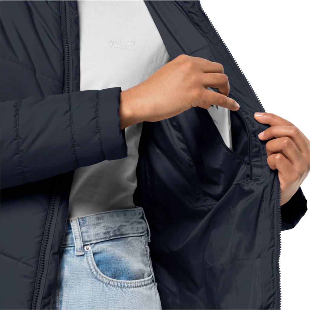 Напівпальто жіноче Jack Wolfskin NORTH YORK COAT W 1205501_1010 Темно-синій
