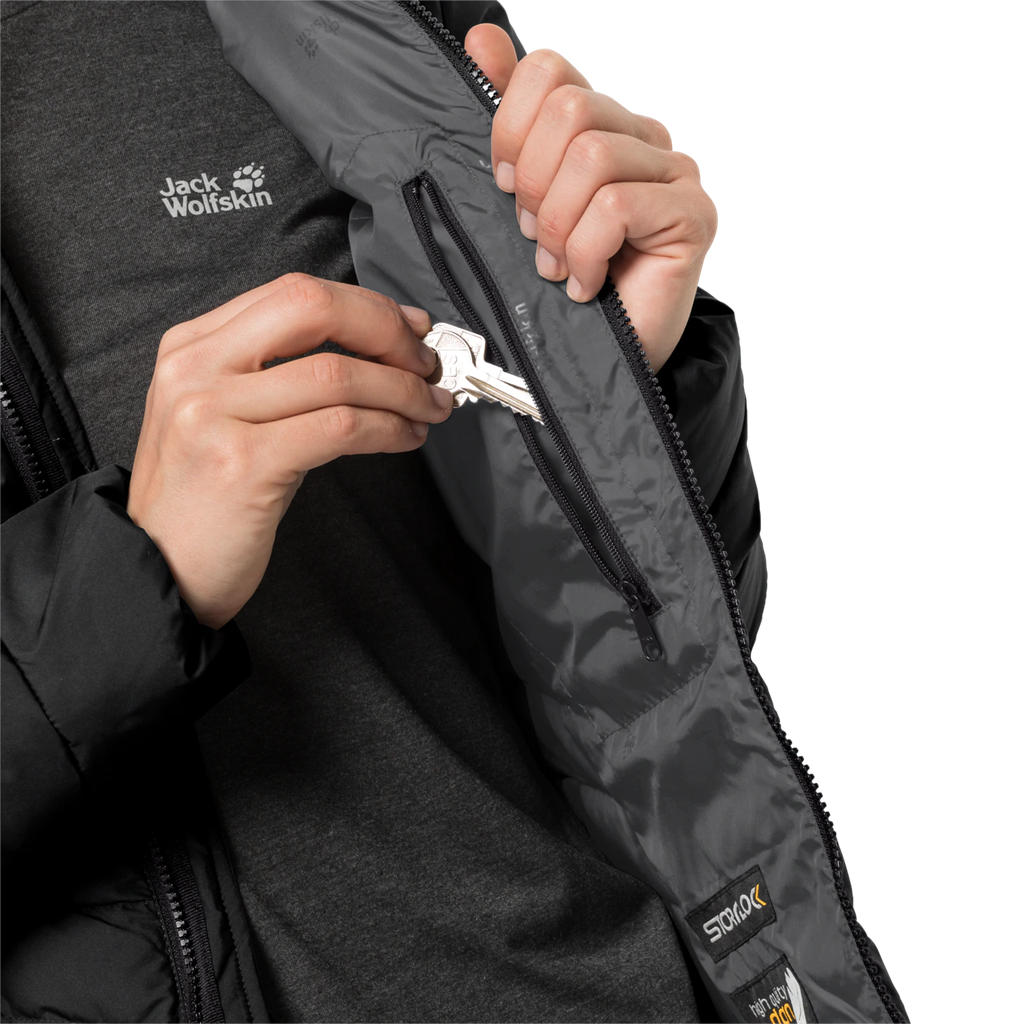 Напівпальто жіноче пухове Jack Wolfskin SELENIUM COAT 1202081_6000 Чорний