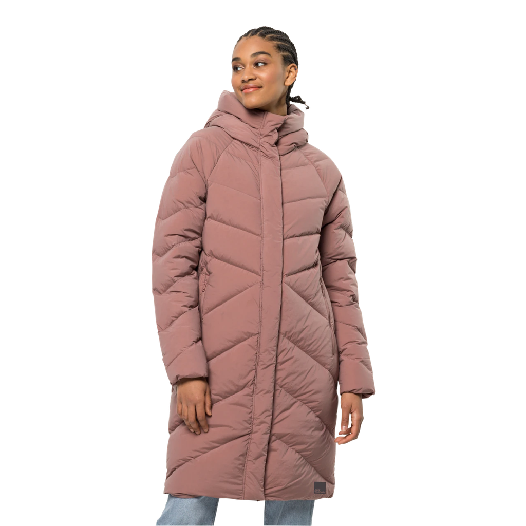 Напівпальто жіноче пухове Jack Wolfskin MARIENPLATZ COAT W 1206971_3068 Сіро-рожевий