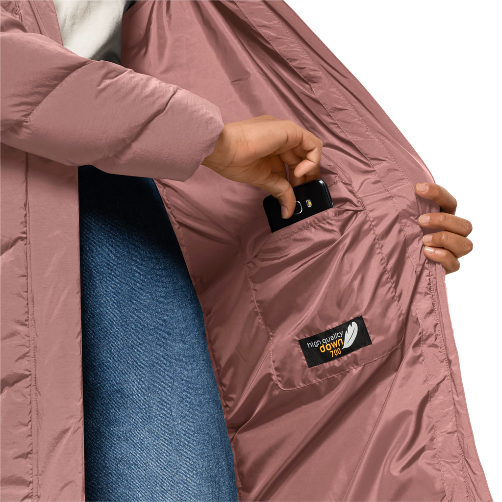 Напівпальто жіноче пухове Jack Wolfskin MARIENPLATZ COAT W 1206971_3068 Сіро-рожевий