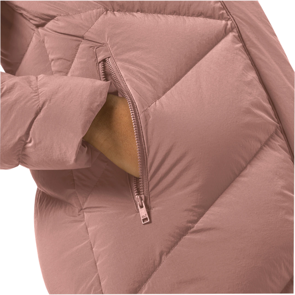 Напівпальто жіноче пухове Jack Wolfskin MARIENPLATZ COAT W 1206971_3068 Сіро-рожевий