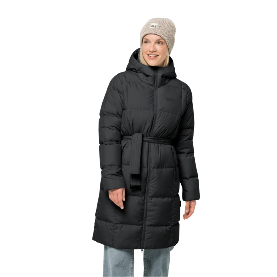 Напівпальто жіноче пухове Jack Wolfskin FROZEN LAKE COAT W 1206131_6000 Чорний