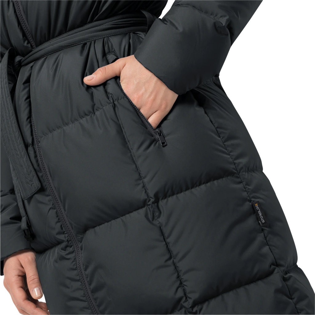 Напівпальто жіноче пухове Jack Wolfskin FROZEN LAKE COAT W 1206131_6000 Чорний