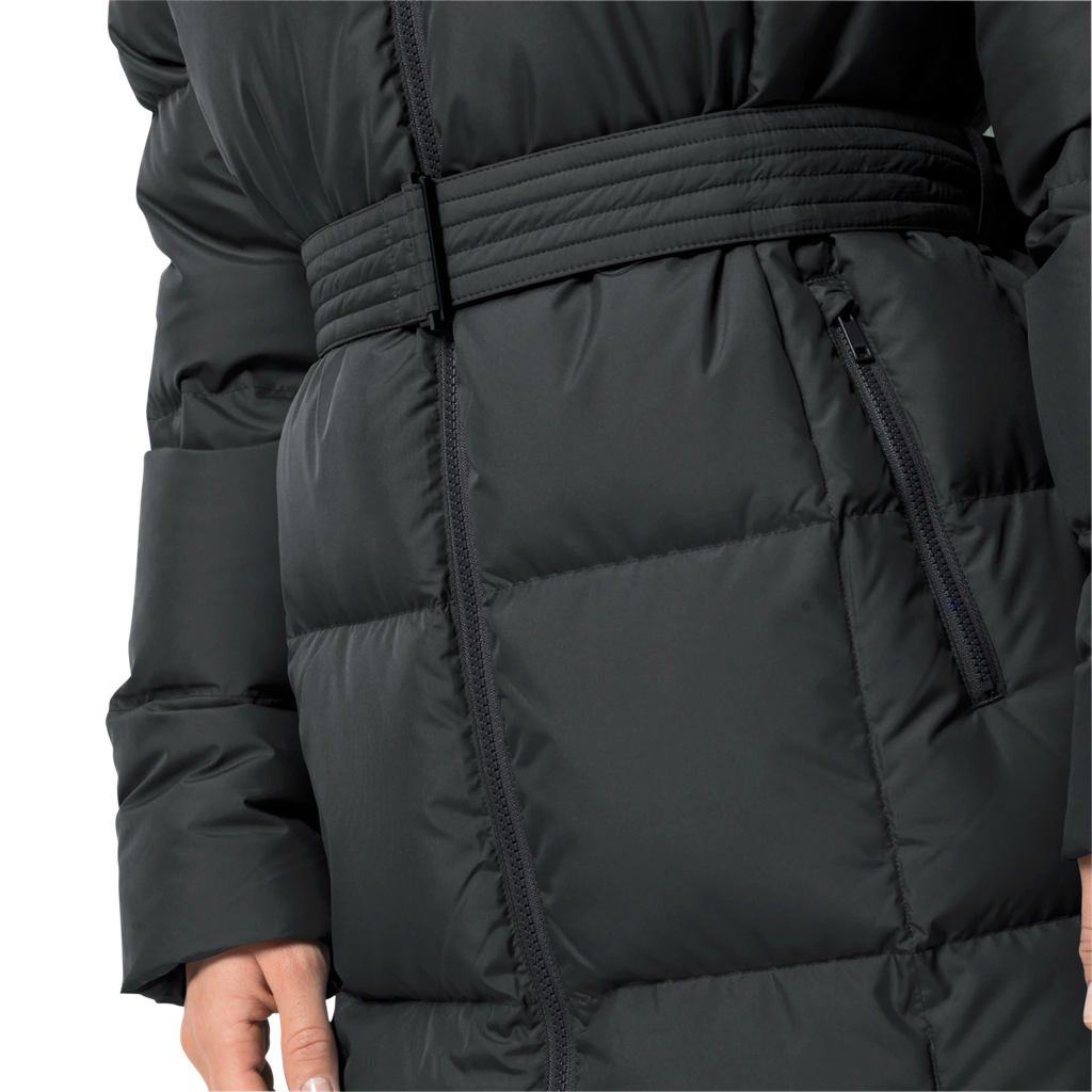 Напівпальто жіноче пухове Jack Wolfskin FROZEN LAKE COAT W 1206131_6000 Чорний