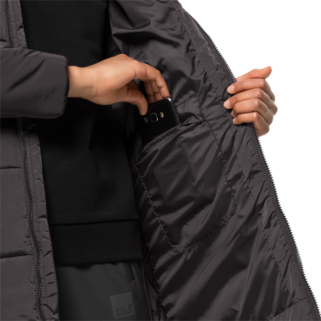Напівпальто жіноче Jack Wolfskin EISBACH COAT W 1206981_6350 Темно-сірий