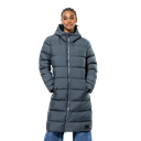 Напівпальто жіноче пухове Jack Wolfskin FROZEN PALACE COAT W 1204132_1268 Сіро-синій