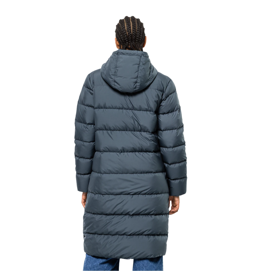 Напівпальто жіноче пухове Jack Wolfskin FROZEN PALACE COAT W 1204132_1268 Сіро-синій