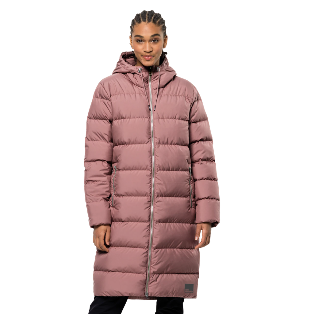 Напівпальто жіноче пухове Jack Wolfskin FROZEN PALACE COAT W 1204132_3068 Сіро-рожевий