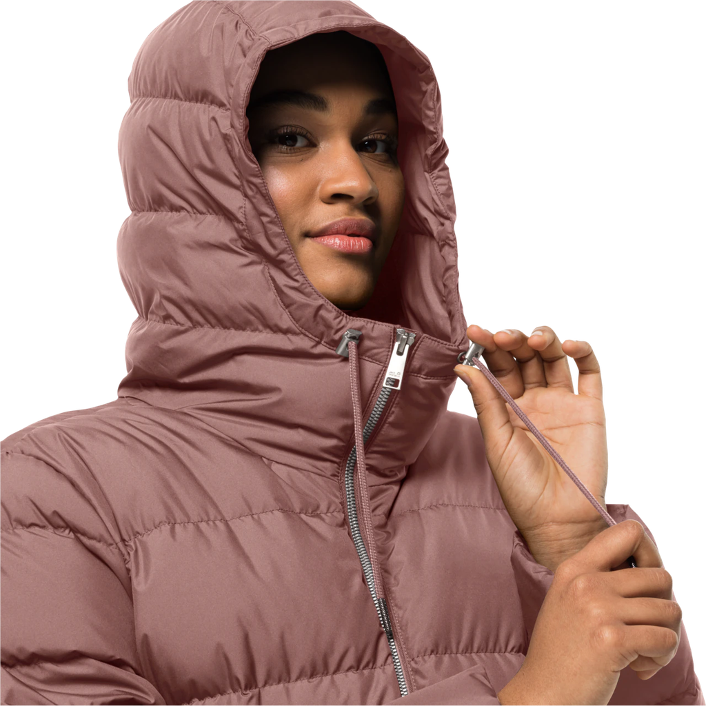 Напівпальто жіноче пухове Jack Wolfskin FROZEN PALACE COAT W 1204132_3068 Сіро-рожевий