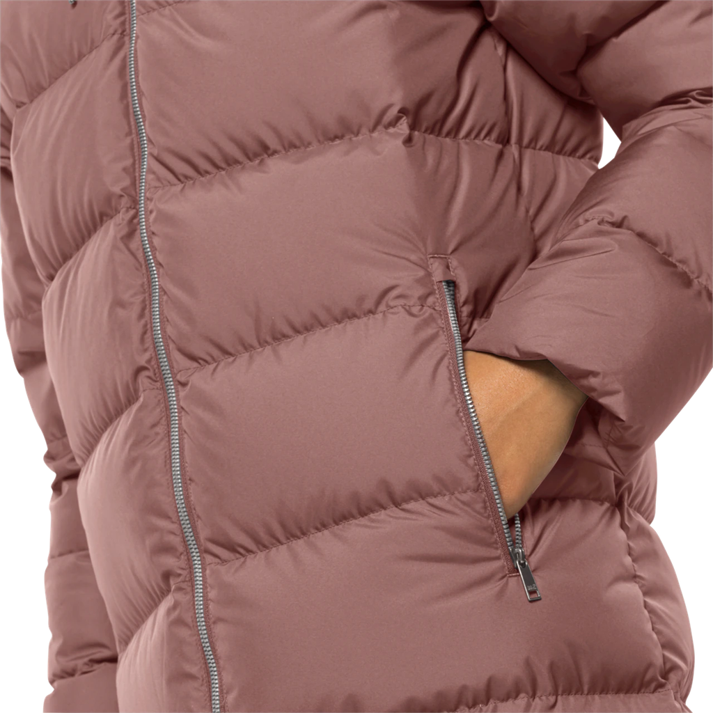 Напівпальто жіноче пухове Jack Wolfskin FROZEN PALACE COAT W 1204132_3068 Сіро-рожевий
