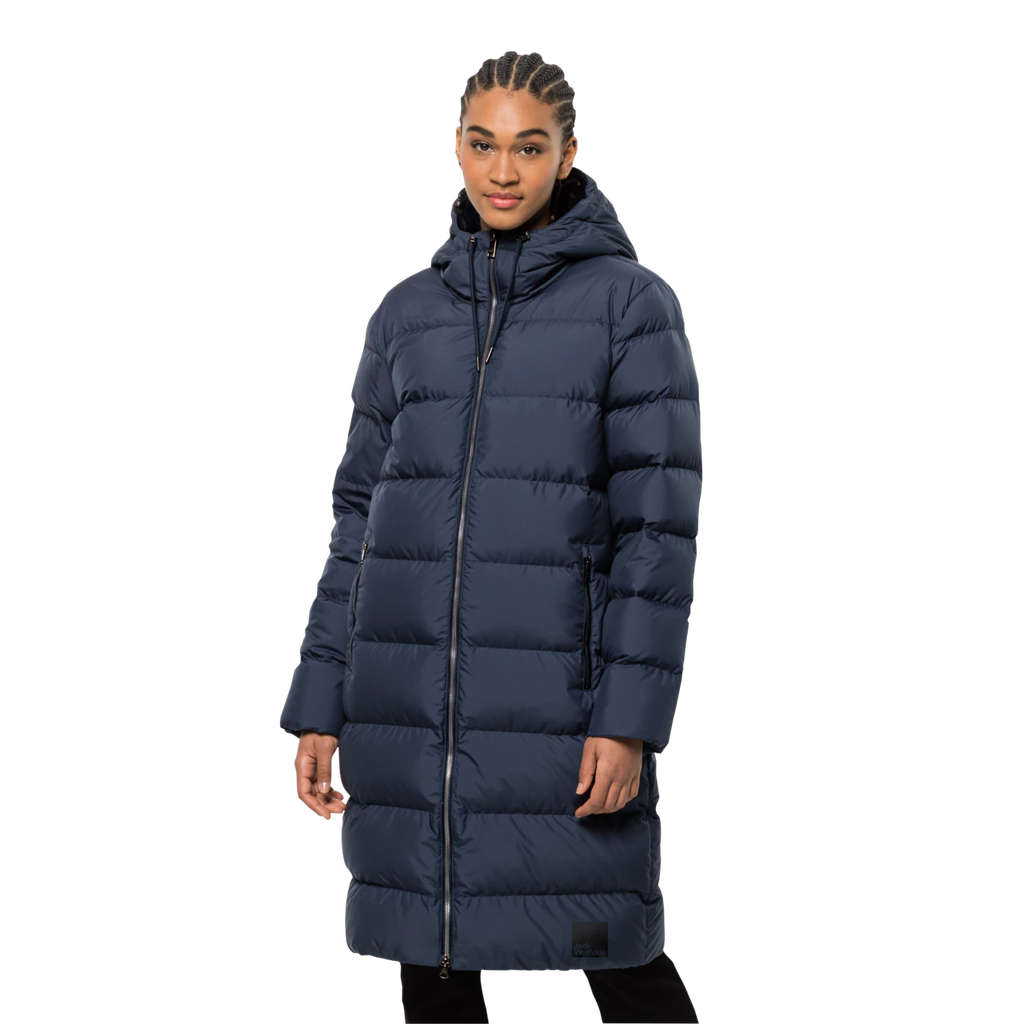 Напівпальто жіноче пухове Jack Wolfskin FROZEN PALACE COAT W 1204132_1010 Темно-синій