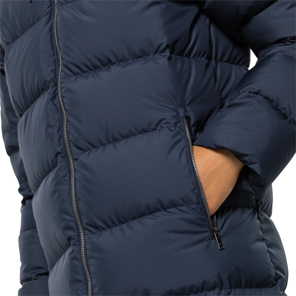 Напівпальто жіноче пухове Jack Wolfskin FROZEN PALACE COAT W 1204132_1010 Темно-синій