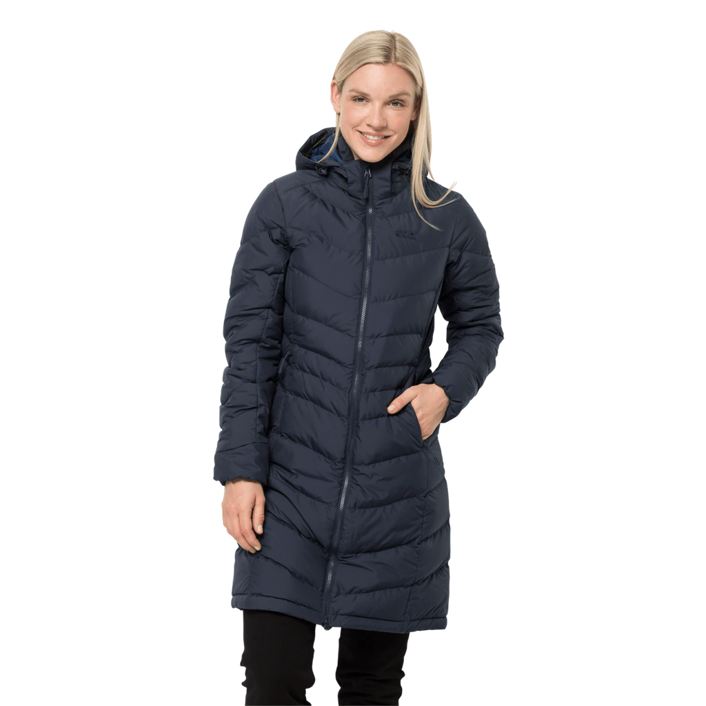 Напівпальто жіноче пухове Jack Wolfskin SELENIUM COAT 1202081_1010 Темно-синій
