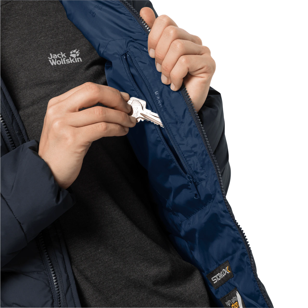 Напівпальто жіноче пухове Jack Wolfskin SELENIUM COAT 1202081_1010 Темно-синій