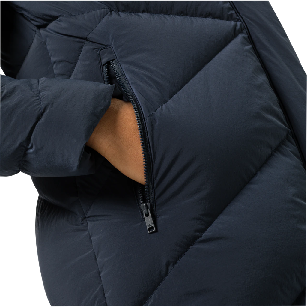 Напівпальто жіноче пухове Jack Wolfskin MARIENPLATZ COAT W 1206971_1010 Темно-синій