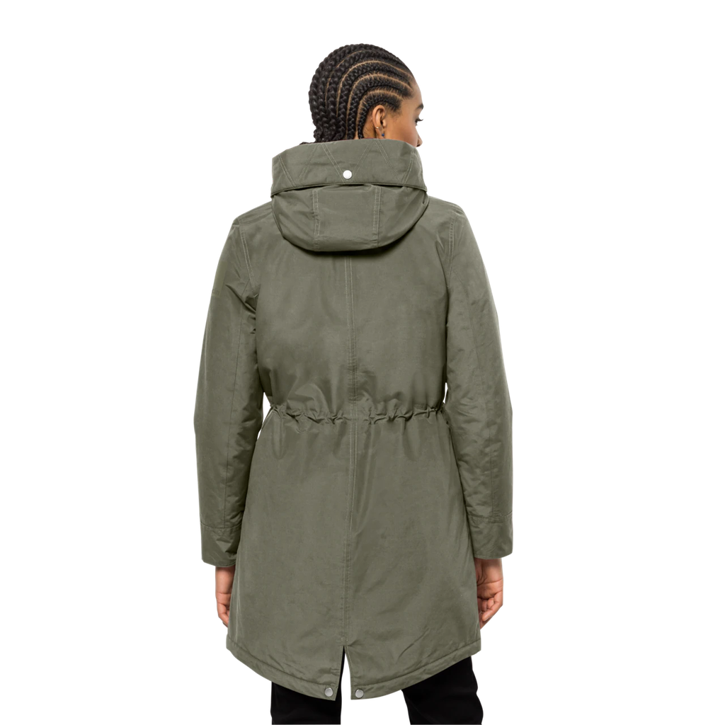 Напівпальто жіноче Jack Wolfskin ROCKY POINT PARKA 1109373_4550 Сіро-оливковий