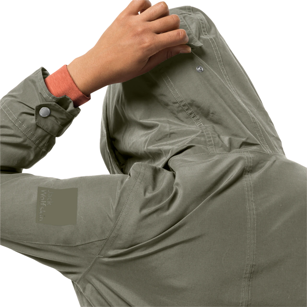 Напівпальто жіноче Jack Wolfskin ROCKY POINT PARKA 1109373_4550 Сіро-оливковий