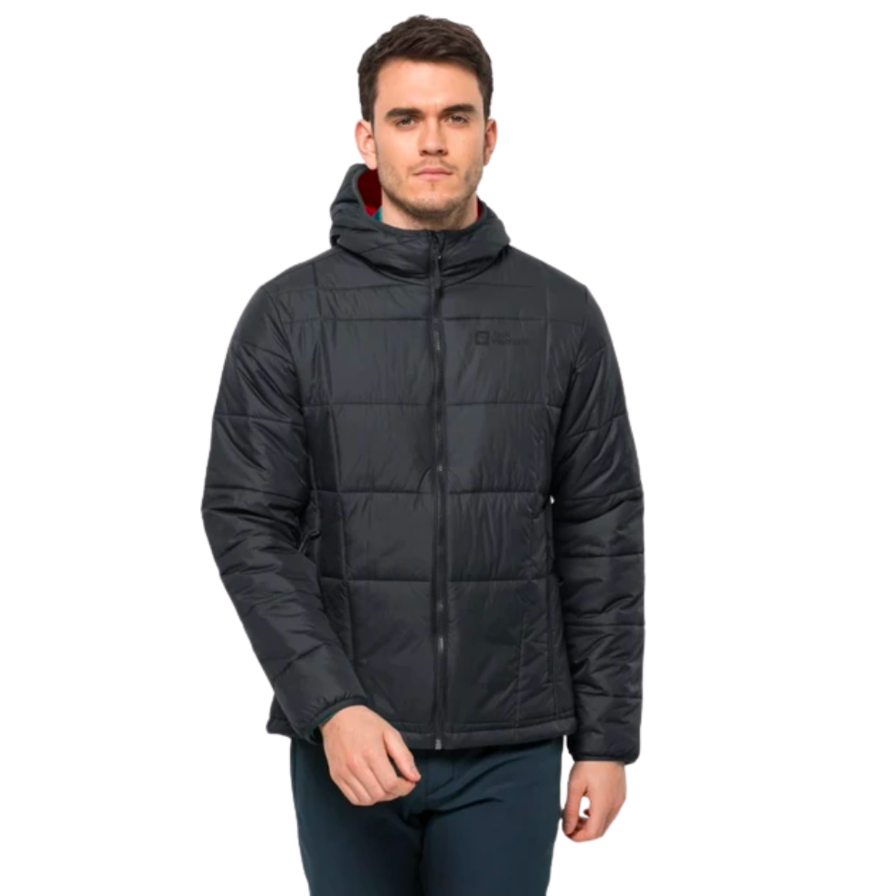 Пуховик чоловічий cинтетичний Jack Wolfskin BERGLAND INS HOODY M 1206881_6350 Темно-сірий