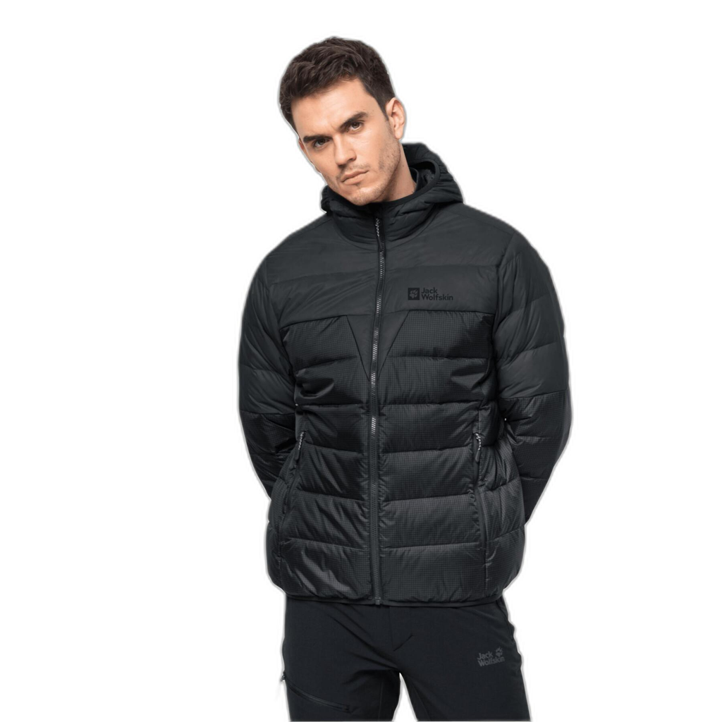 Пуховик чоловічий прошитий Jack Wolfskin DNA TUNDRA DOWN HOODY M 1206612_6350 Темно-сірий